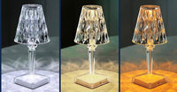 LAMPADA DA TAVOLO CLEAR CRYSTAL RICARICABILE USB