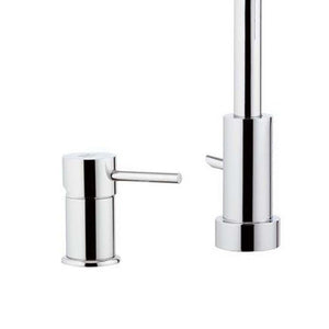 Rubinetto per bordo vasca made in italy serie suvi, dotato di doccetta minimale