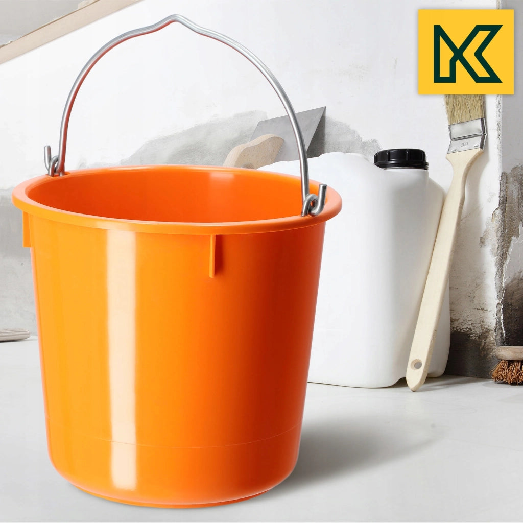 Secchio da costruzione KADAX 12L, plastica resistente, per malta, ideale per uso domestico e giardinaggio (2 pezzi).