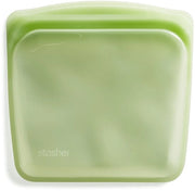 Borsa di silicone premium per il pranzo riutilizzabile (verde), sostenibile, resistente al forno, lavastoviglie e congelatore, amichevole con l'ambiente, borsa per il pranzo ermetica, 828 ml