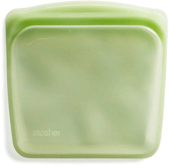 Borsa di silicone premium per il pranzo riutilizzabile (verde), sostenibile, resistente al forno, lavastoviglie e congelatore, amichevole con l'ambiente, borsa per il pranzo ermetica, 828 ml