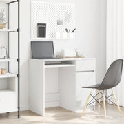 Scrivania Bianca 86x49x76 cm in Legno Multistrato