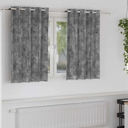 Tende in Velluto 2 pz Grigio 140 x 140 cm Velluto 4107653