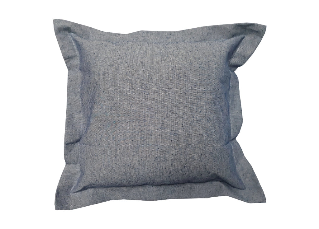 Federa Per Cuscino Arredo Casa Chiusura Zip Fodera Tinto Filo Tinta Unita SV - 60x60 - Blu