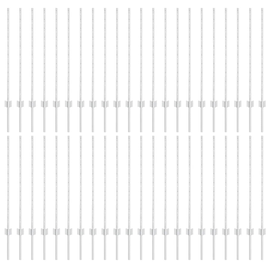 Palo della recinzione 44 pcs Argento 140 cm Acciaio 3335955