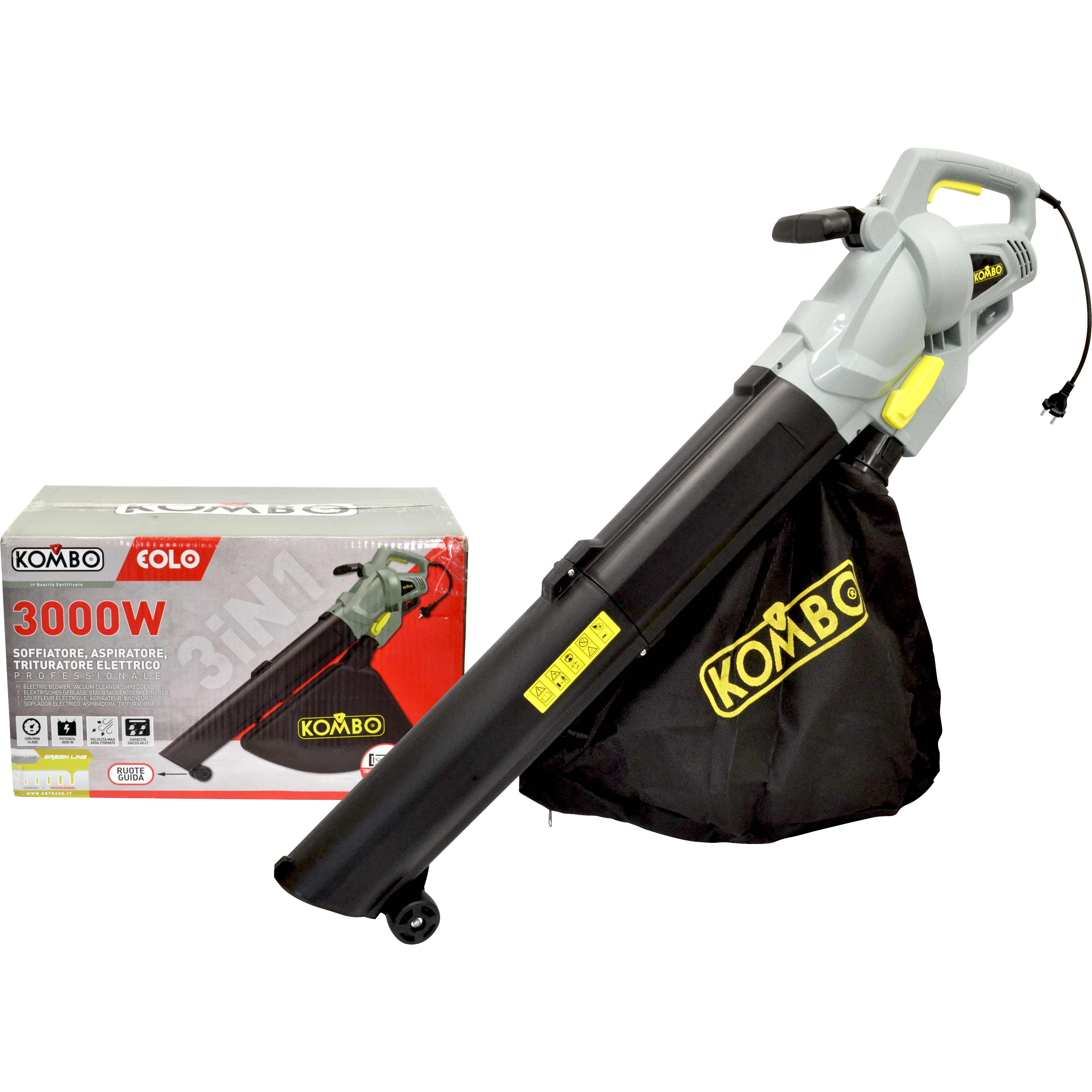 Aspiratore, soffiatore e trituratore foglie