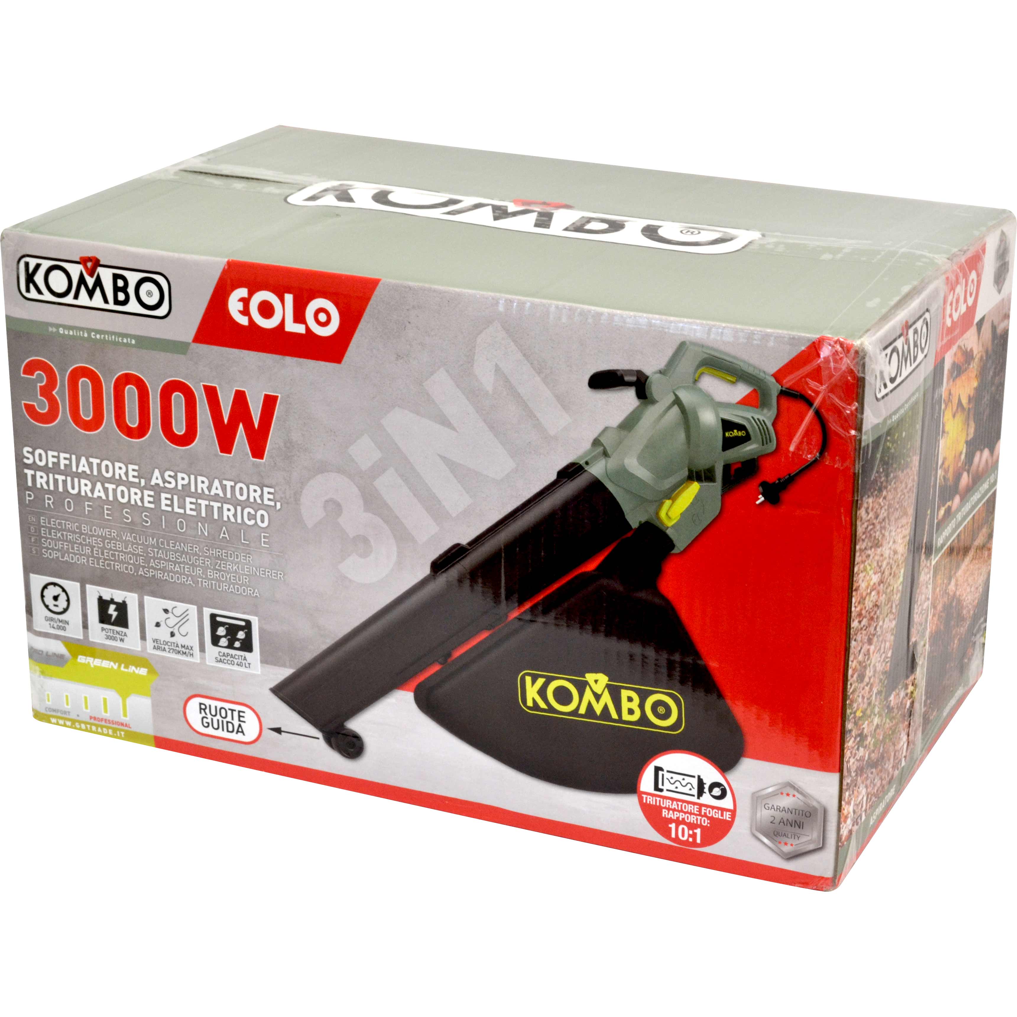 Aspiratore, soffiatore e trituratore foglie