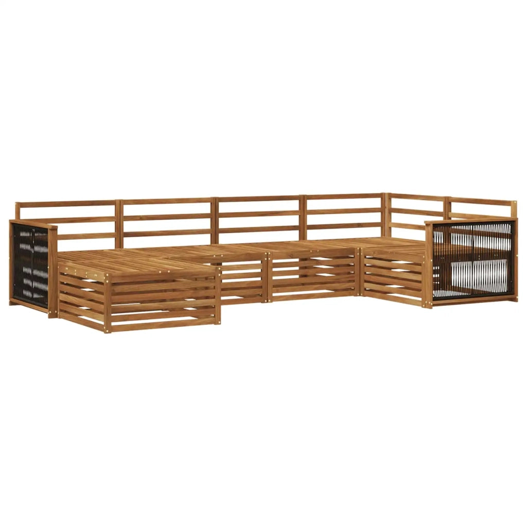 Set di divani da esterno 6 pz Naturale 3383562