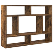 Mensola a Muro | Mensola a parete Rovere Fumo 75x16x55 cm in Legno Multistrato
