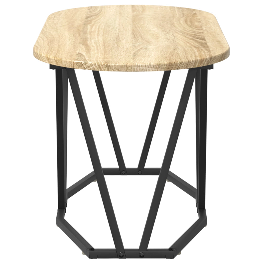 Tavolino da caffÃ¨  in rovere Sonoma 80x40x40,5 cm, in legno ingegnerizzato e metallo