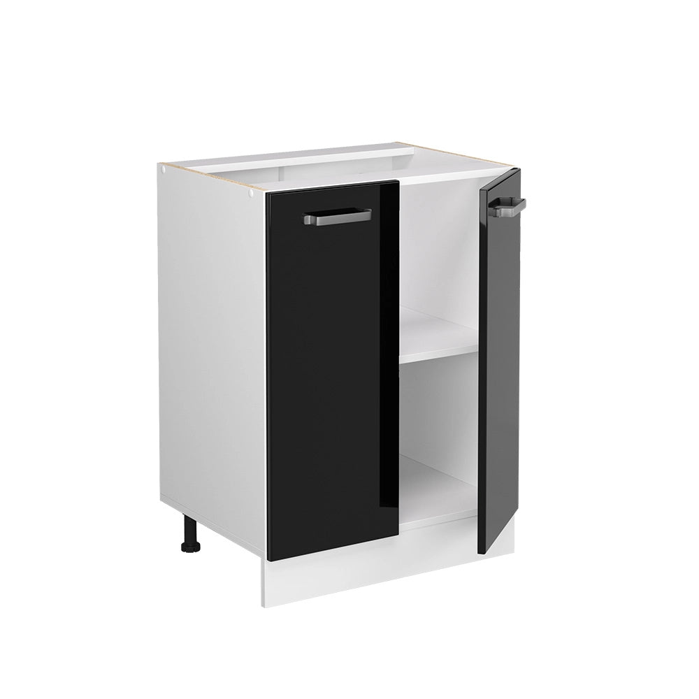 Vicco Mobiletto base cucina Nero lucido 60 cm , PL Antracite