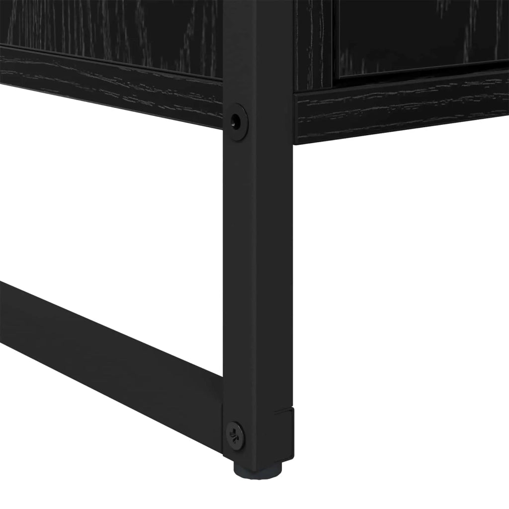 Credenza 2 pz | Madia | Buffet da pranzo | Armadio da pranzo Rovere Nero 81 x 36 x 150.5 cm Legno multistrato
