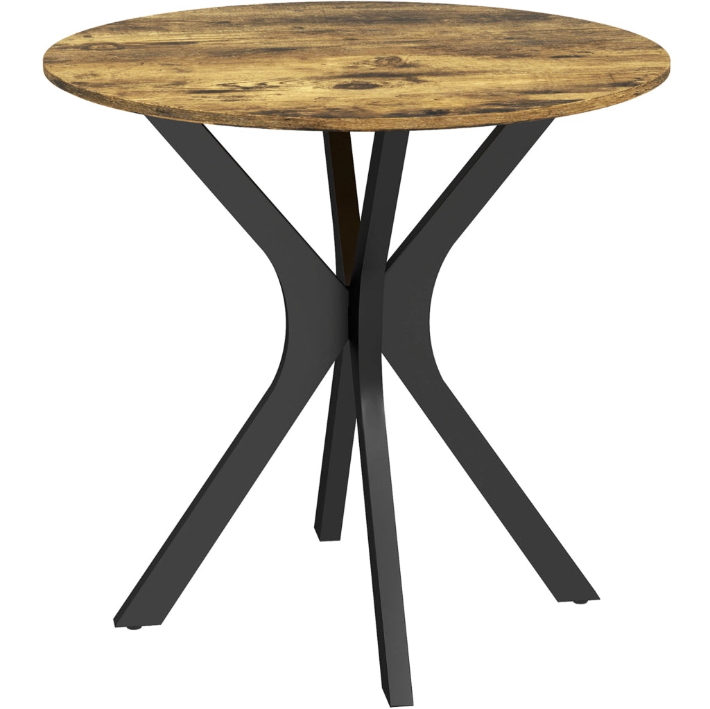 Tavolo rotondo ?78x75 cm per due persone; in legno; marrone