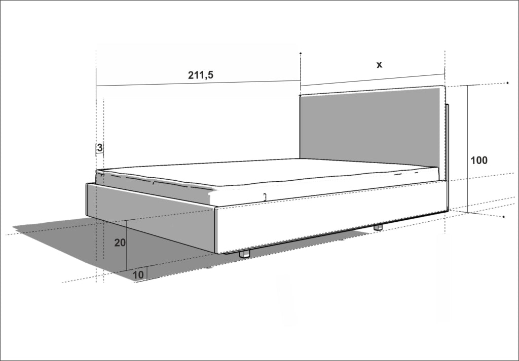 LETTO IMBOTTITO SONAR TWO 180x200 SOLIK OAK NATURALE