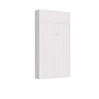 Letto matrimoniale francese a scomparsa 140 con pensile - KENTARO Colore Struttura: Bianco Frassino, Materasso: Senza Materasso