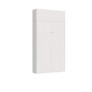 Letto matrimoniale francese a scomparsa 140 con pensile - KENTARO Colore Struttura: Bianco Frassino, Materasso: Senza Materasso