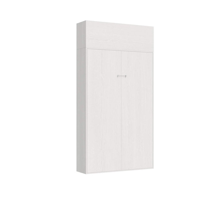 Letto matrimoniale francese a scomparsa 140 con pensile - KENTARO Colore Struttura: Bianco Frassino, Materasso: Senza Materasso