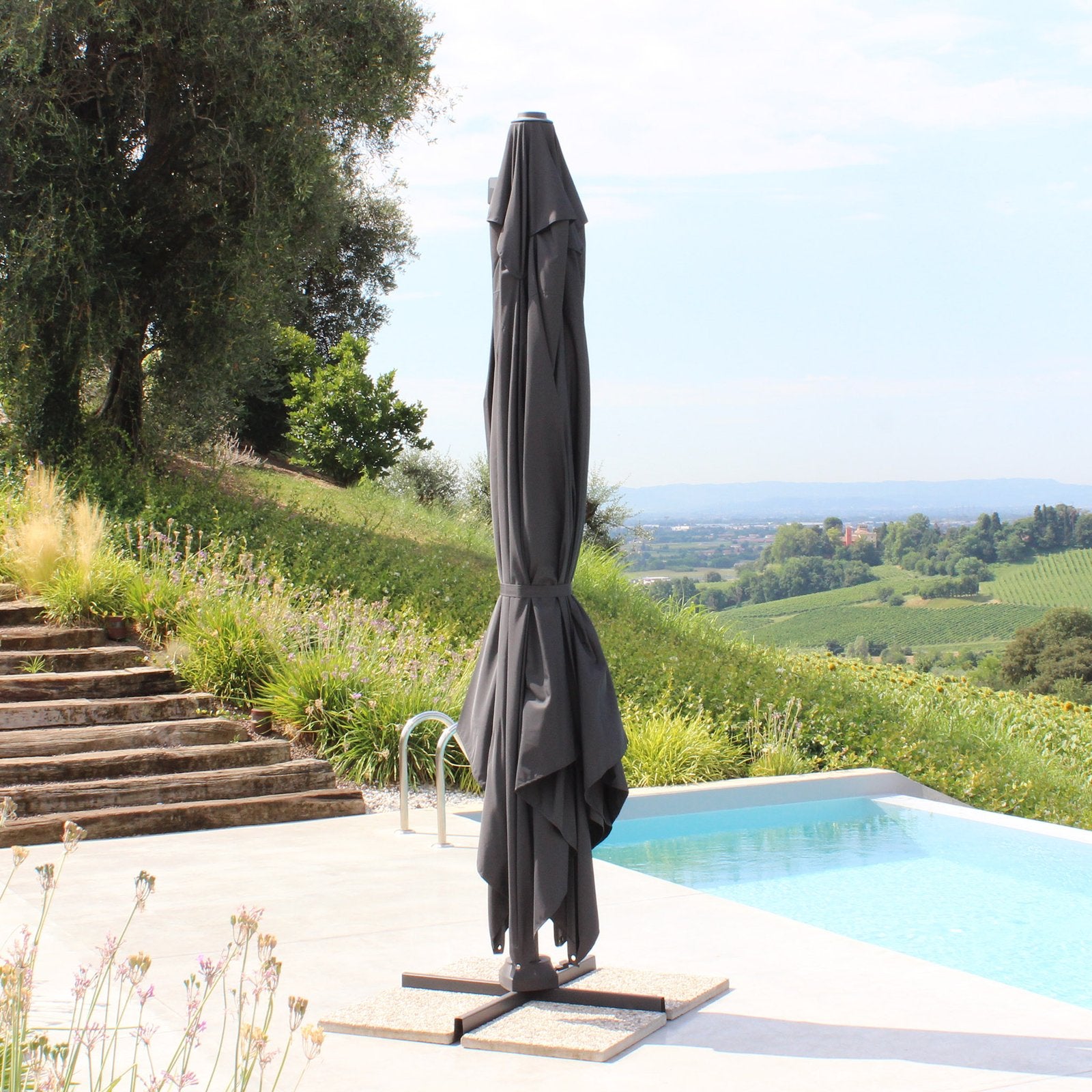 Ombrellone decentrato 4x4 in alluminio - ISARIS