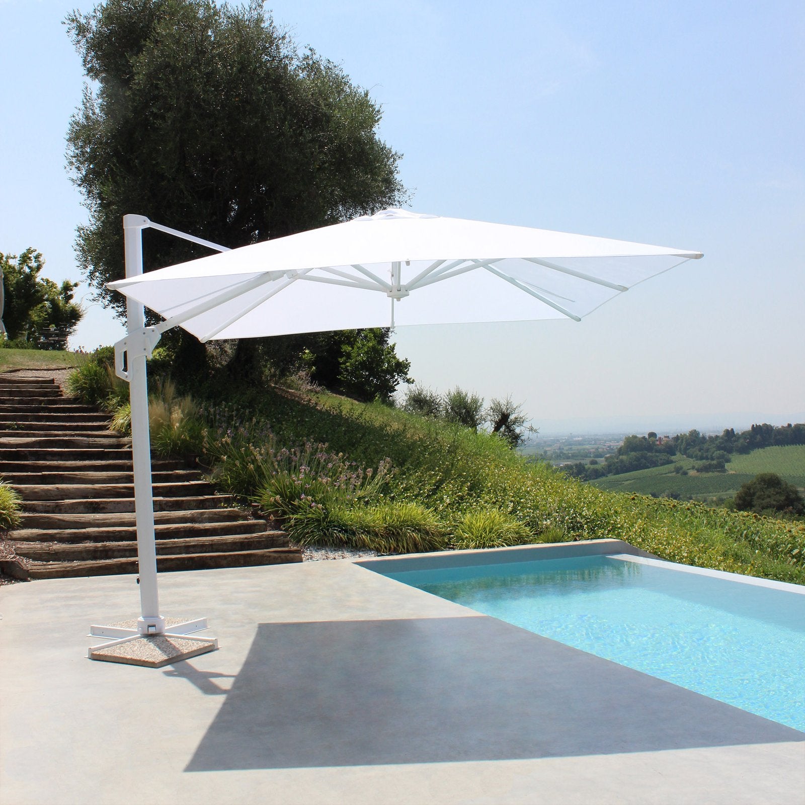 Ombrellone decentrato 3x3 in alluminio - HIERON