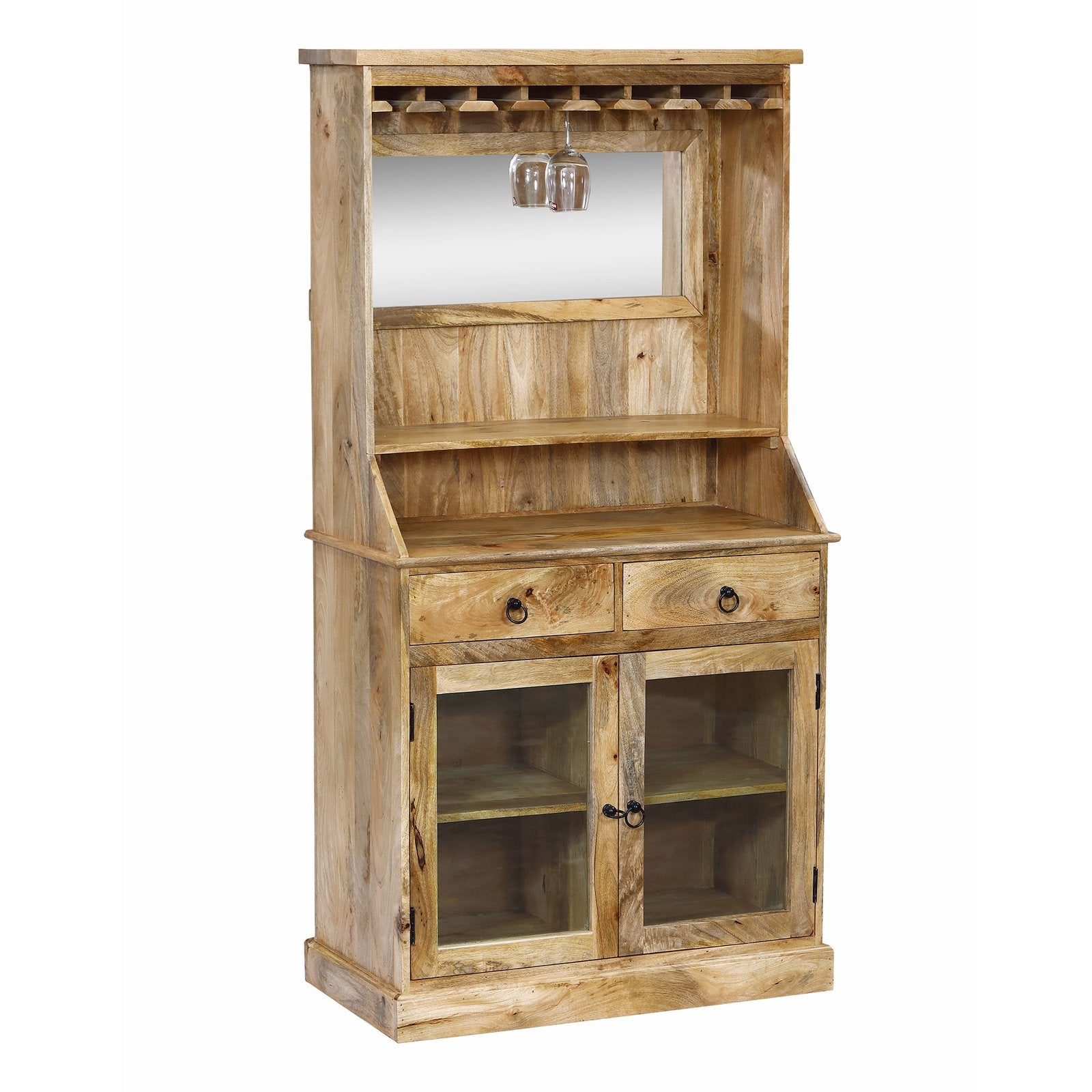 Credenza in legno con porta bicchieri 2 ante 2 cassetti - EPIONE
