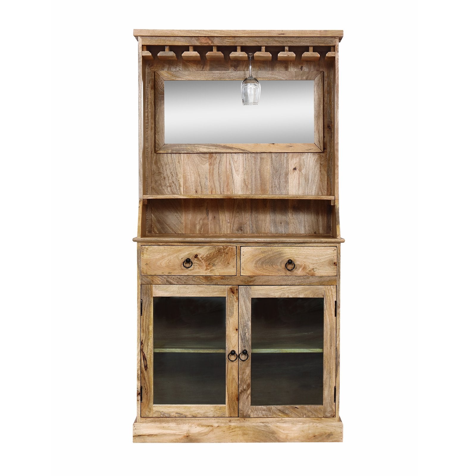 Credenza in legno con porta bicchieri 2 ante 2 cassetti - EPIONE