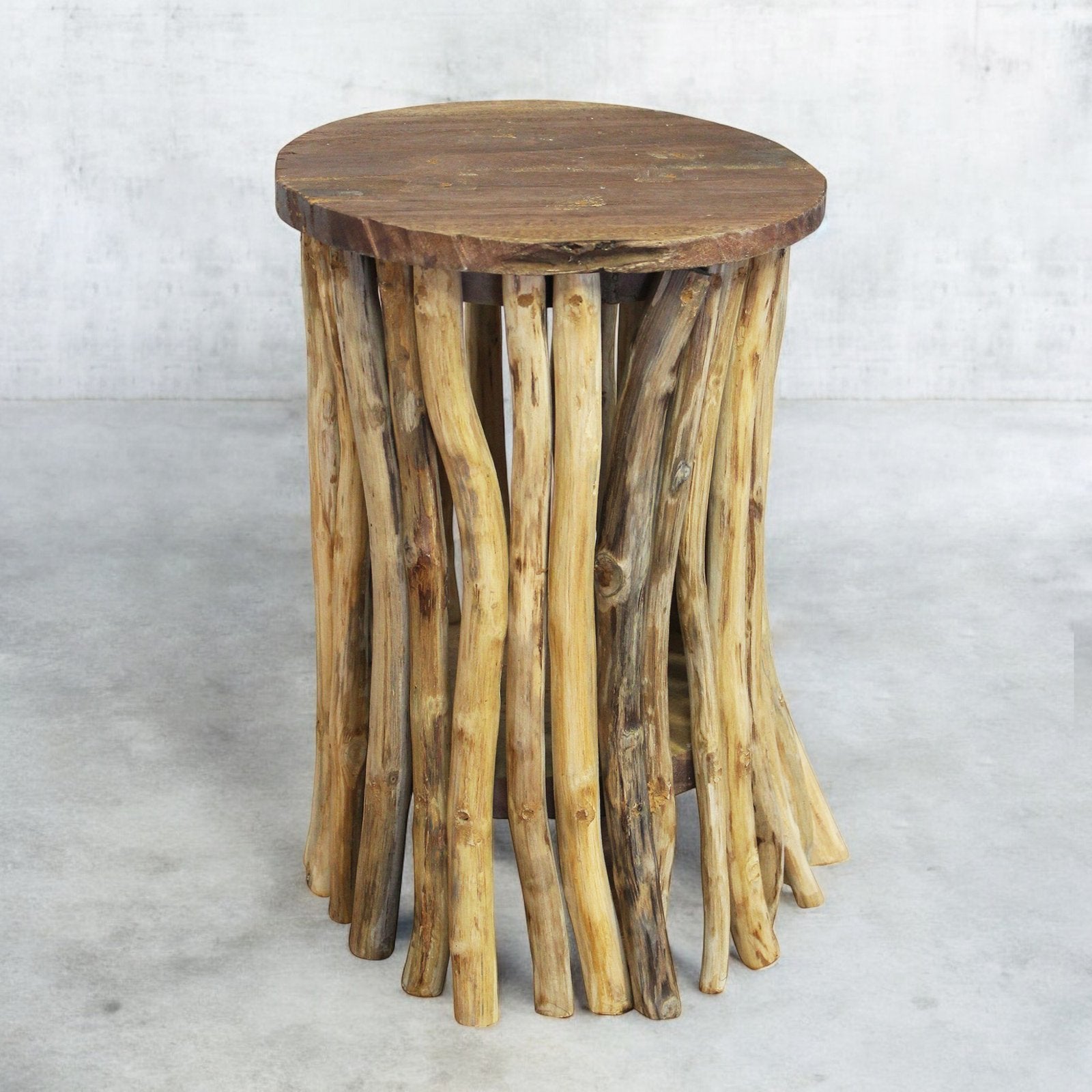 Tavolino basso in legno rustico - DIONEIA