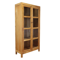 Vetrina in legno rustico 4 ripiani - CHRYSANTHEMUM