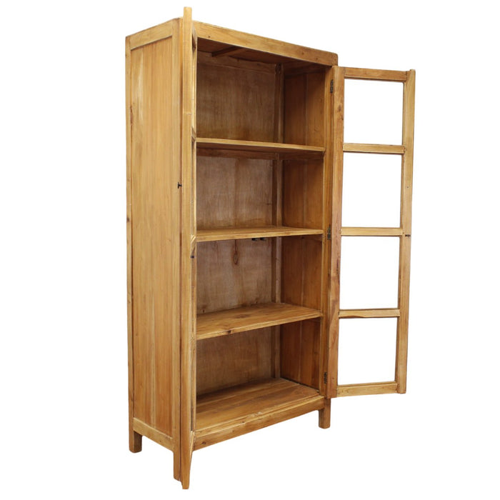 Vetrina in legno rustico 4 ripiani - CHRYSANTHEMUM