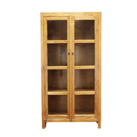 Vetrina in legno rustico 4 ripiani - CHRYSANTHEMUM