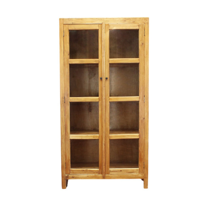 Vetrina in legno rustico 4 ripiani - CHRYSANTHEMUM