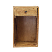 Comodino in legno rustico con cassetto - CASSIEL