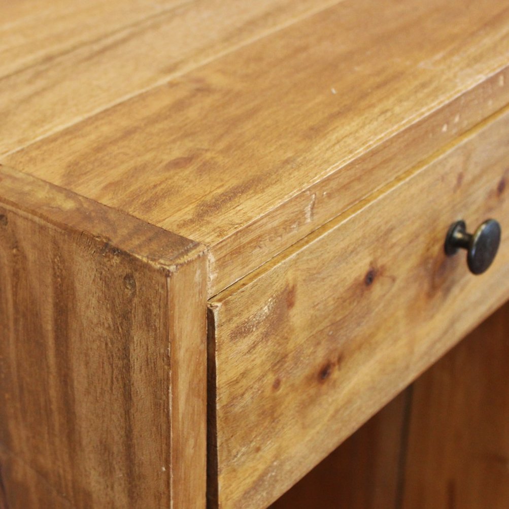 Comodino in legno rustico con cassetto - CASSIEL