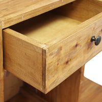 Comodino in legno rustico con cassetto - CASSIEL