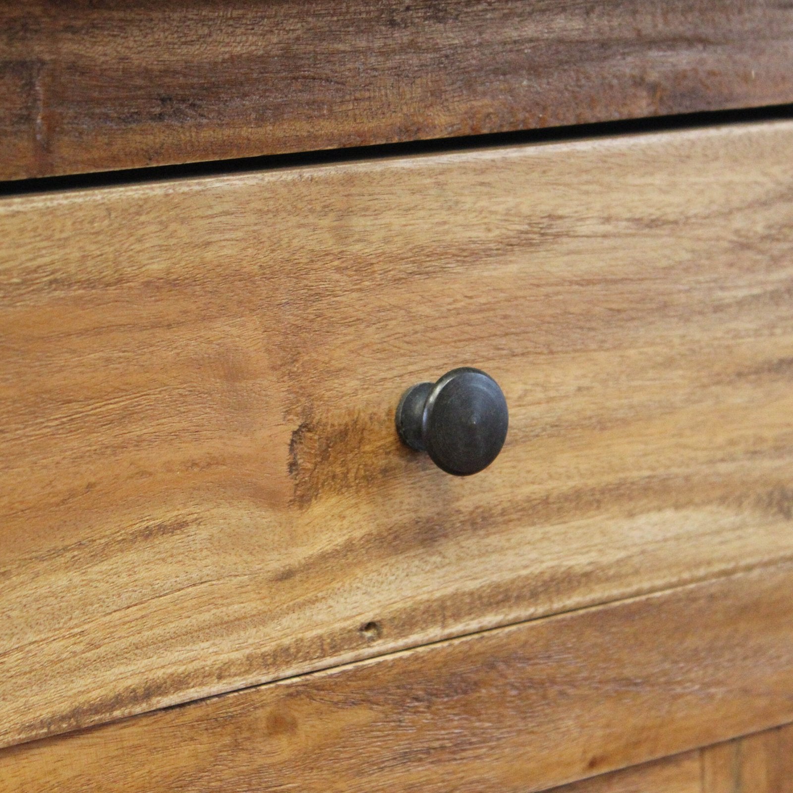 Comodino in legno rustico 1 anta 1 cassetto - CARME