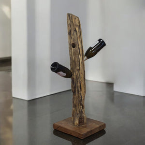 Porta bottiglie in legno rustico - CALYPSO