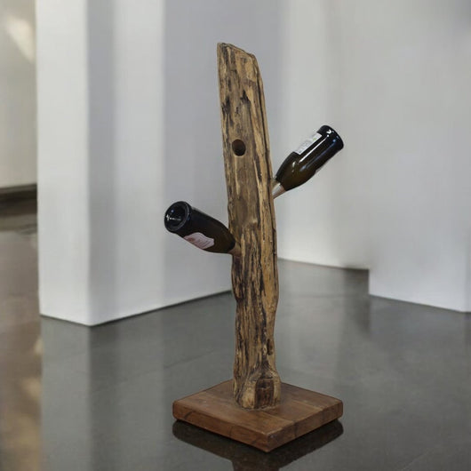 Porta bottiglie in legno rustico - CALYPSO