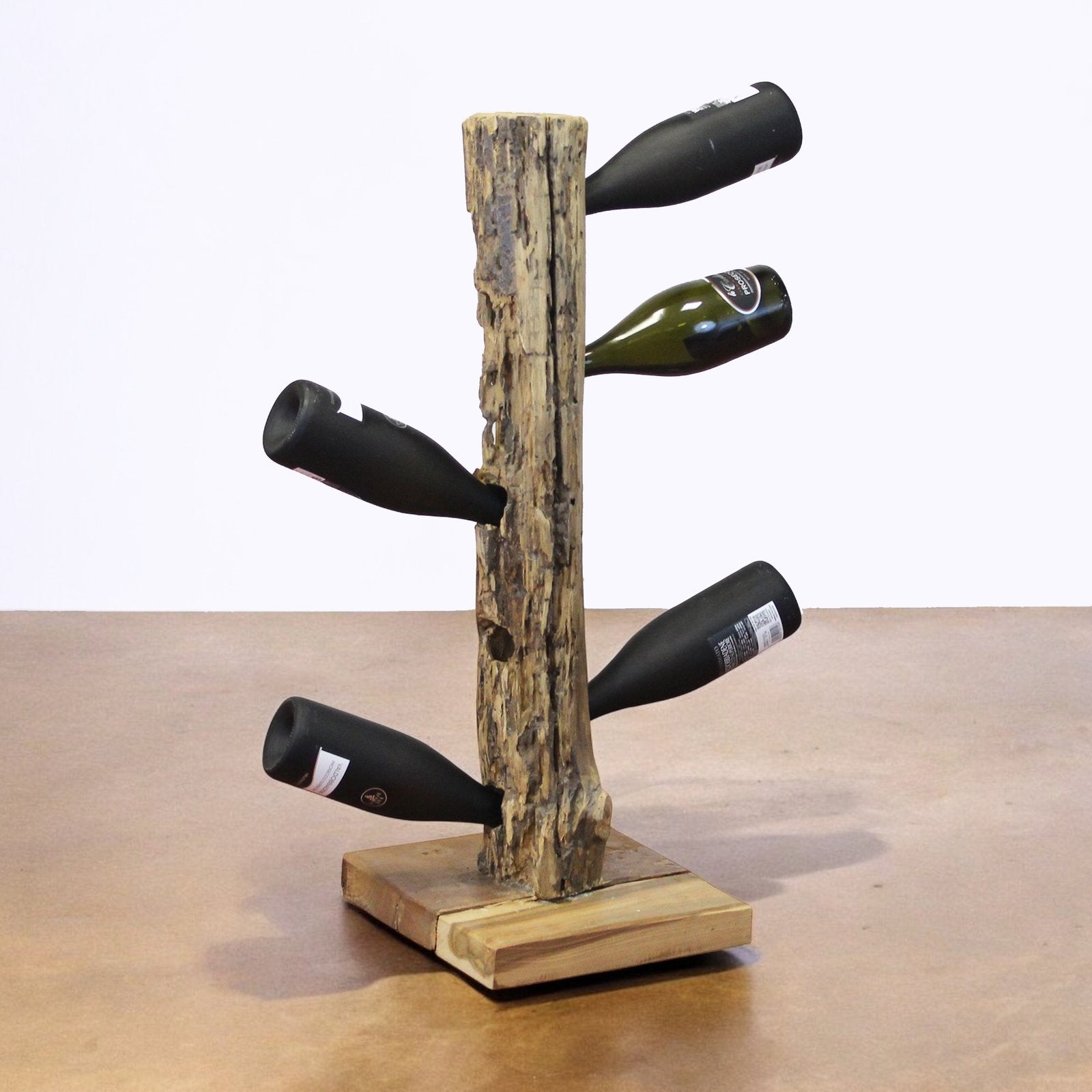 Porta bottiglie in legno rustico - BARAKIEL