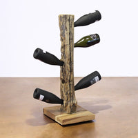 Porta bottiglie in legno rustico - BARAKIEL