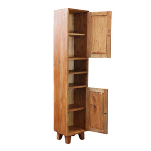 Mobile colonna in legno rustico 2 ante 2 ripiani - AUGUSTA