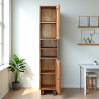 Mobile colonna in legno rustico 2 ante 2 ripiani - AUGUSTA