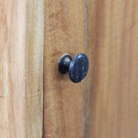 Mobile colonna in legno rustico 2 ante 2 ripiani - AUGUSTA