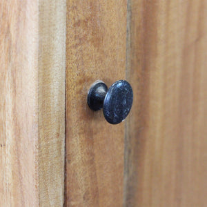 Mobile colonna in legno rustico 2 ante 2 ripiani - AUGUSTA