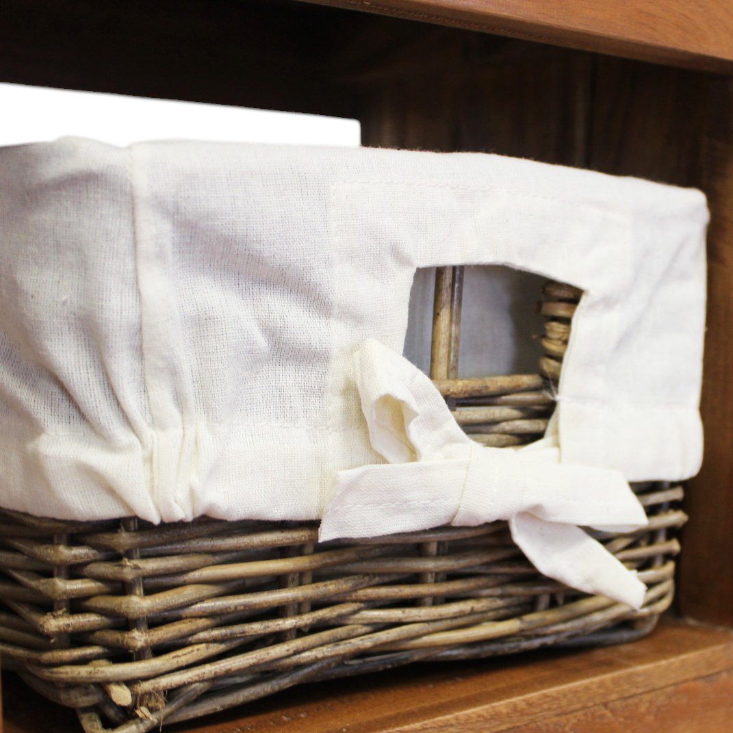 Mobile in legno 4 cassetti 4 ripiani con ceste - AGAPIA