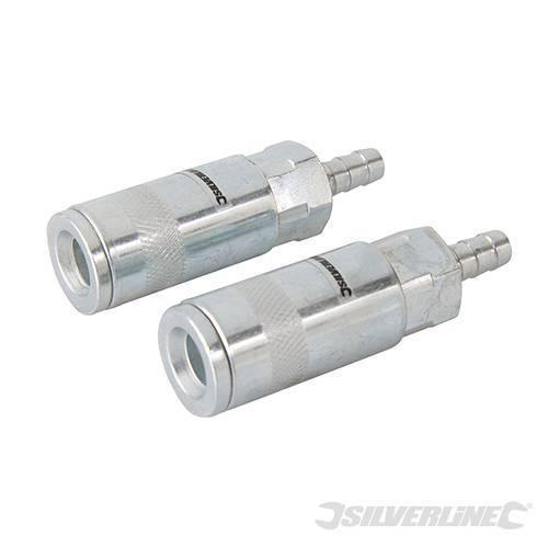 Set di accoppiatori rapidi per tubi a aria compressa Silverline 2 pezzi