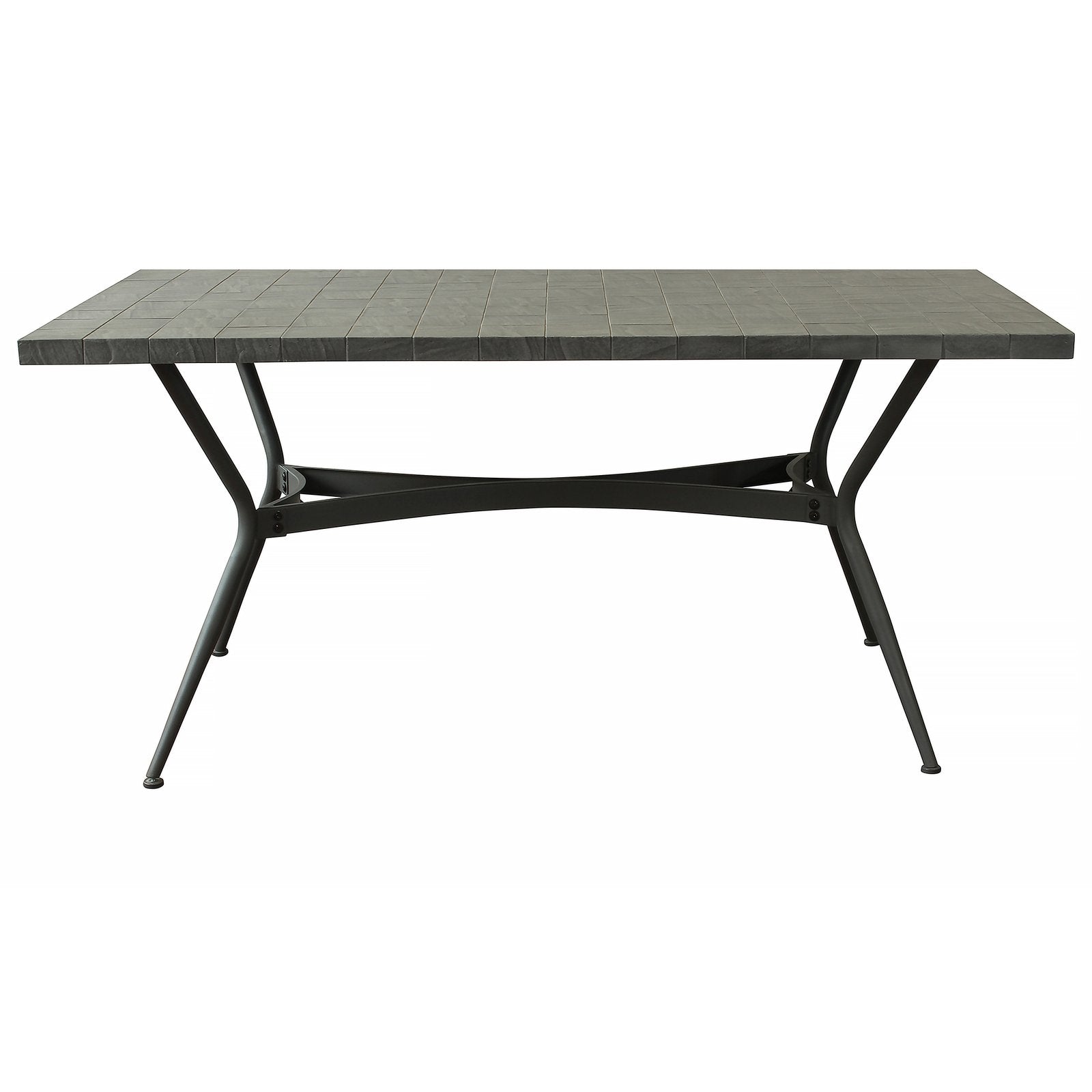 Tavolo da giardino in acciaio e mosaico - LIVIA