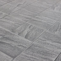 Tavolo da giardino in acciaio e mosaico - LIVIA