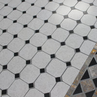 Tavolo da giardino in acciaio e mosaico - LIVIA