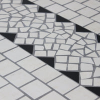 Tavolo da giardino in acciaio e mosaico - ORIANA