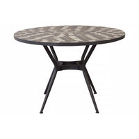 Tavolo da giardino in acciaio e mosaico - NOEMI