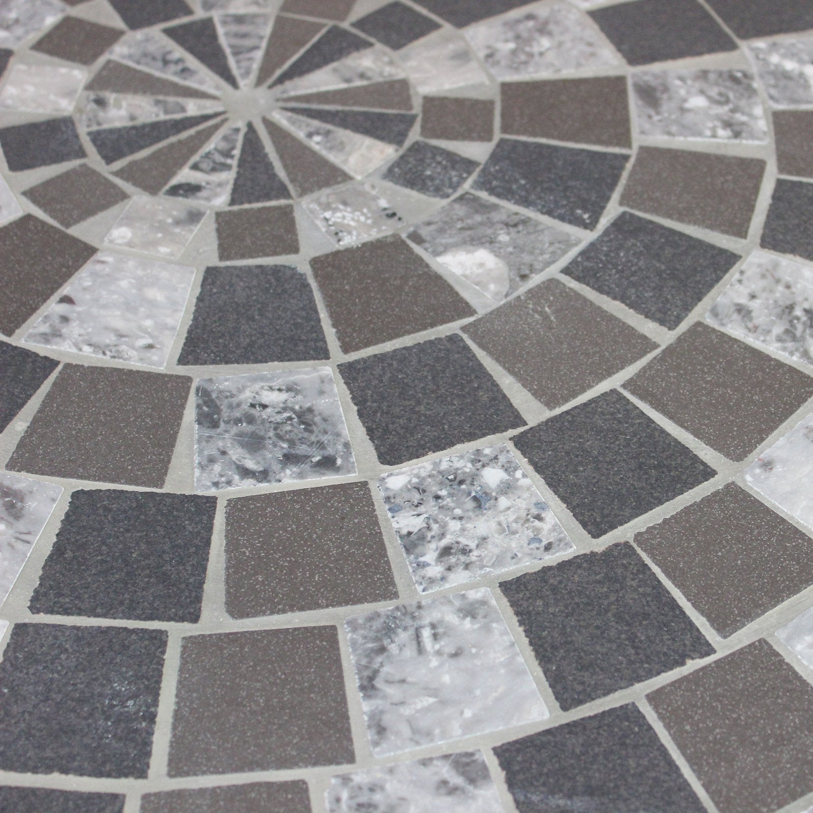 Tavolo da giardino in acciaio e mosaico - NOEMI